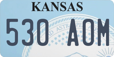 KS license plate 530AOM