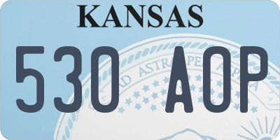 KS license plate 530AOP