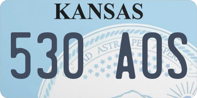 KS license plate 530AOS