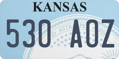 KS license plate 530AOZ
