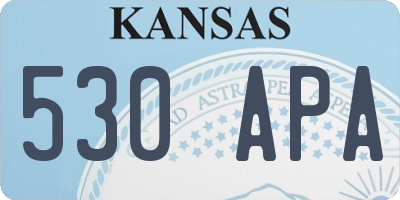 KS license plate 530APA