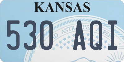 KS license plate 530AQI