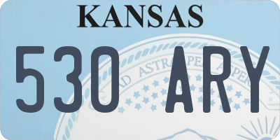 KS license plate 530ARY