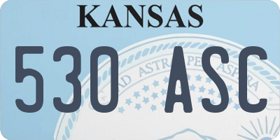 KS license plate 530ASC
