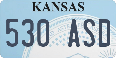 KS license plate 530ASD