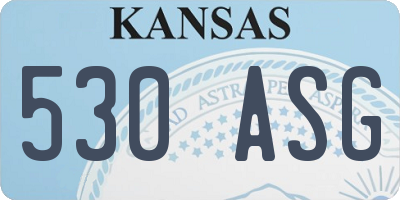 KS license plate 530ASG