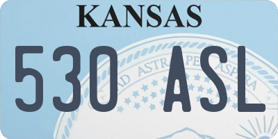 KS license plate 530ASL