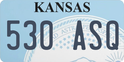 KS license plate 530ASQ