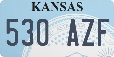 KS license plate 530AZF
