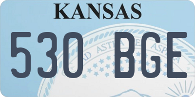 KS license plate 530BGE