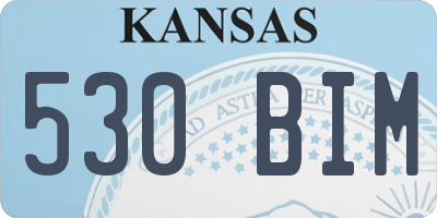 KS license plate 530BIM