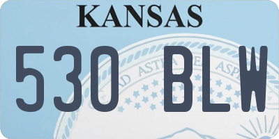 KS license plate 530BLW