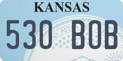KS license plate 530BOB