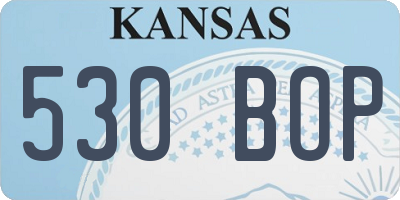 KS license plate 530BOP