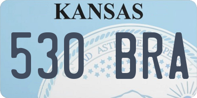 KS license plate 530BRA