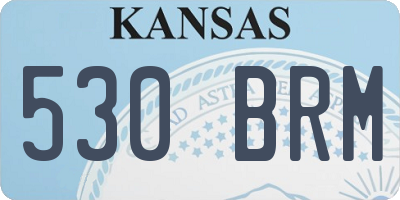 KS license plate 530BRM