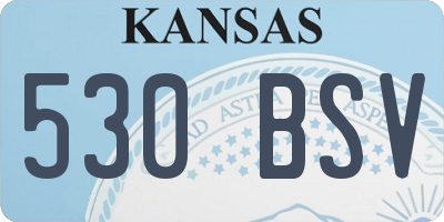 KS license plate 530BSV