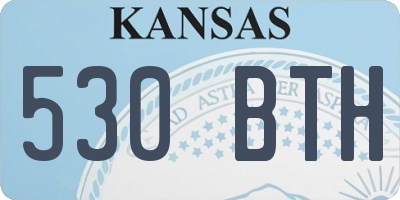 KS license plate 530BTH