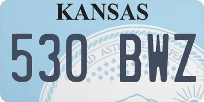 KS license plate 530BWZ