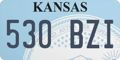KS license plate 530BZI