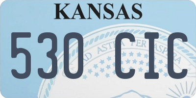 KS license plate 530CIC