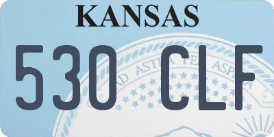 KS license plate 530CLF