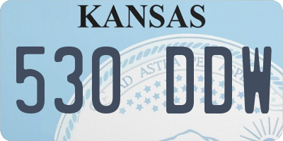 KS license plate 530DDW