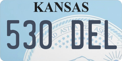 KS license plate 530DEL