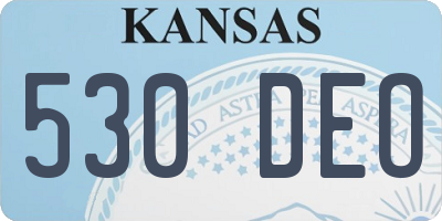 KS license plate 530DEO
