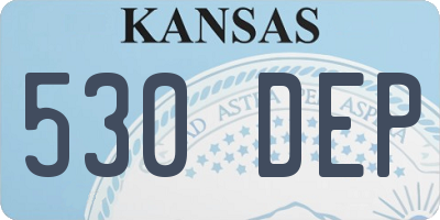 KS license plate 530DEP