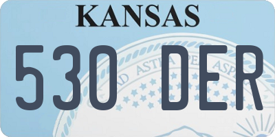 KS license plate 530DER