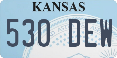 KS license plate 530DEW