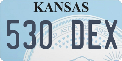 KS license plate 530DEX