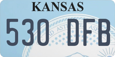 KS license plate 530DFB