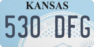 KS license plate 530DFG