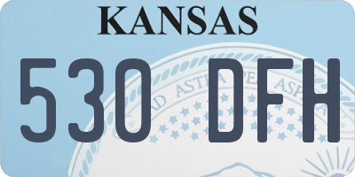 KS license plate 530DFH