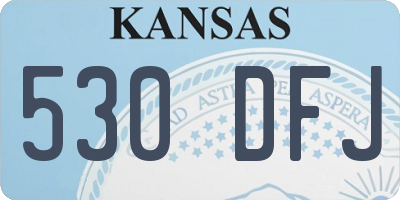 KS license plate 530DFJ