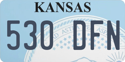 KS license plate 530DFN