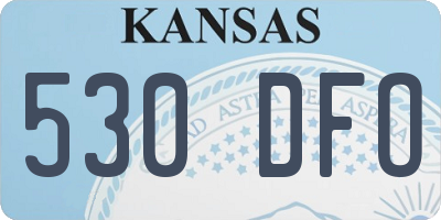 KS license plate 530DFO