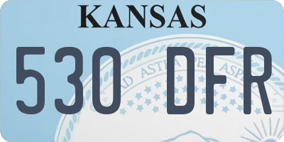 KS license plate 530DFR