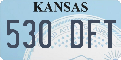 KS license plate 530DFT