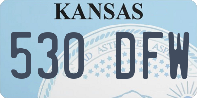 KS license plate 530DFW