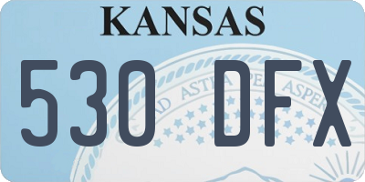 KS license plate 530DFX