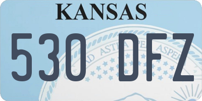 KS license plate 530DFZ