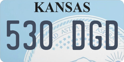 KS license plate 530DGD