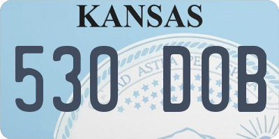 KS license plate 530DOB