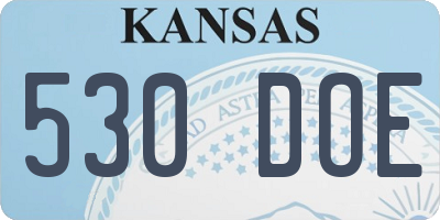 KS license plate 530DOE