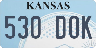 KS license plate 530DOK