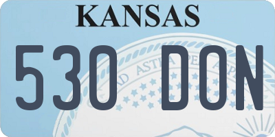 KS license plate 530DON