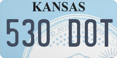 KS license plate 530DOT